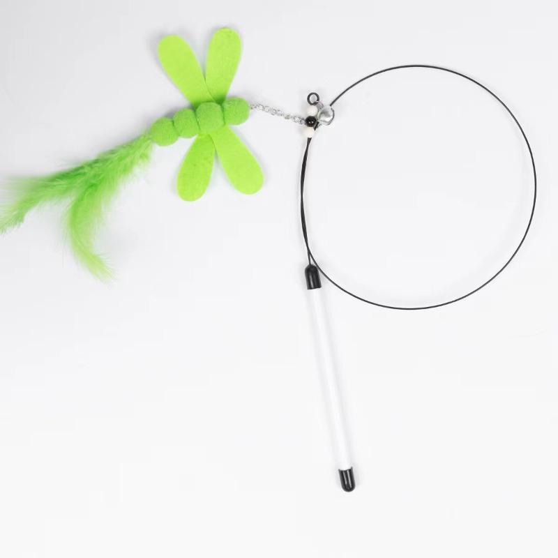 Cat Toys, Steel Wire Bells, Feather Elastic Steel Wire Rods, Cat Toys, Pet Supplies, Cat Toys