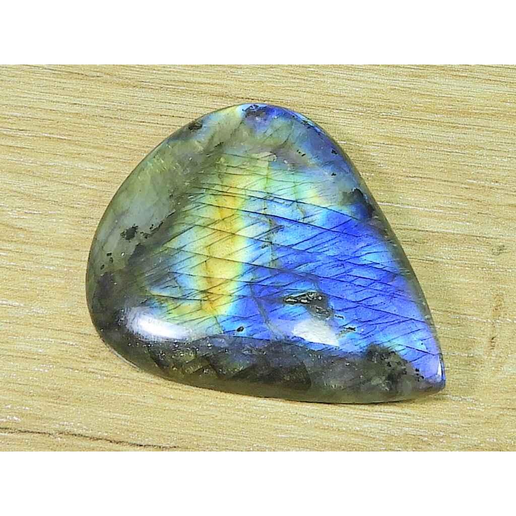 36X45X7MM Natürlicher Labradorit Birnenkristall Cabochon Lose Edelstein 88Cts. SK-3306