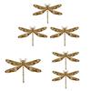 1/2/3Pcs Rusty Dragonfly Decoration Weather-proof 3D Metal Dragonfly Art Statue Indoor Outdoor Garden Patio Backyard Fence Wall Ornament