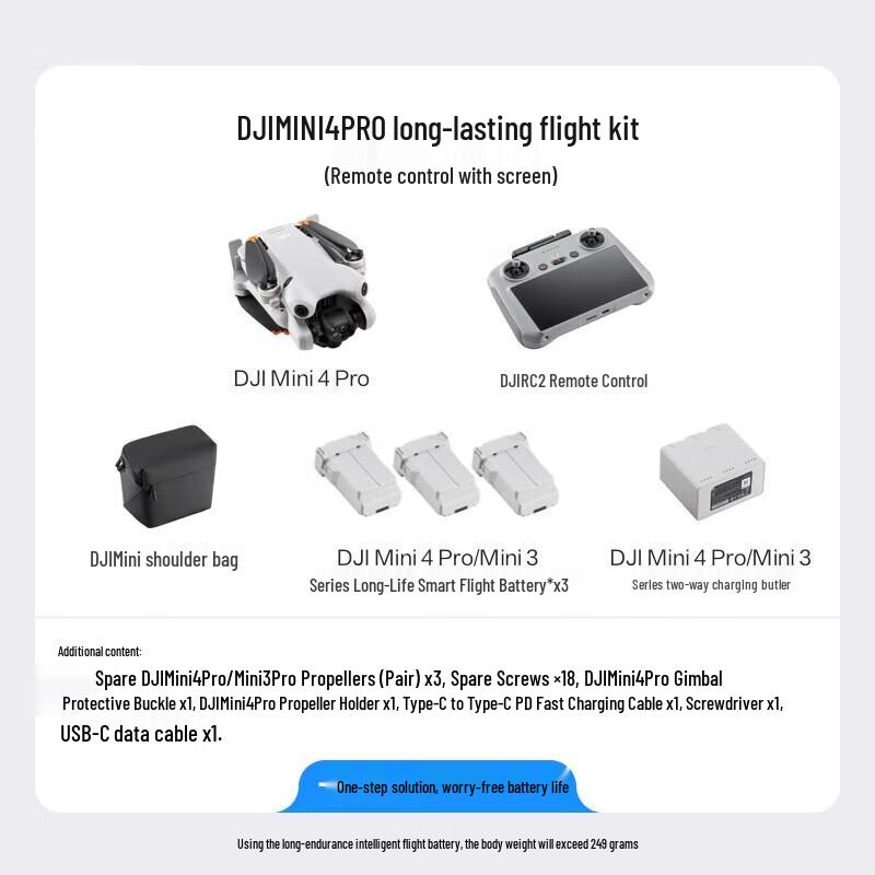 DJI Mini 4 Pro Long Endurance Fly More Combo with DJI RC 2 (CN version)