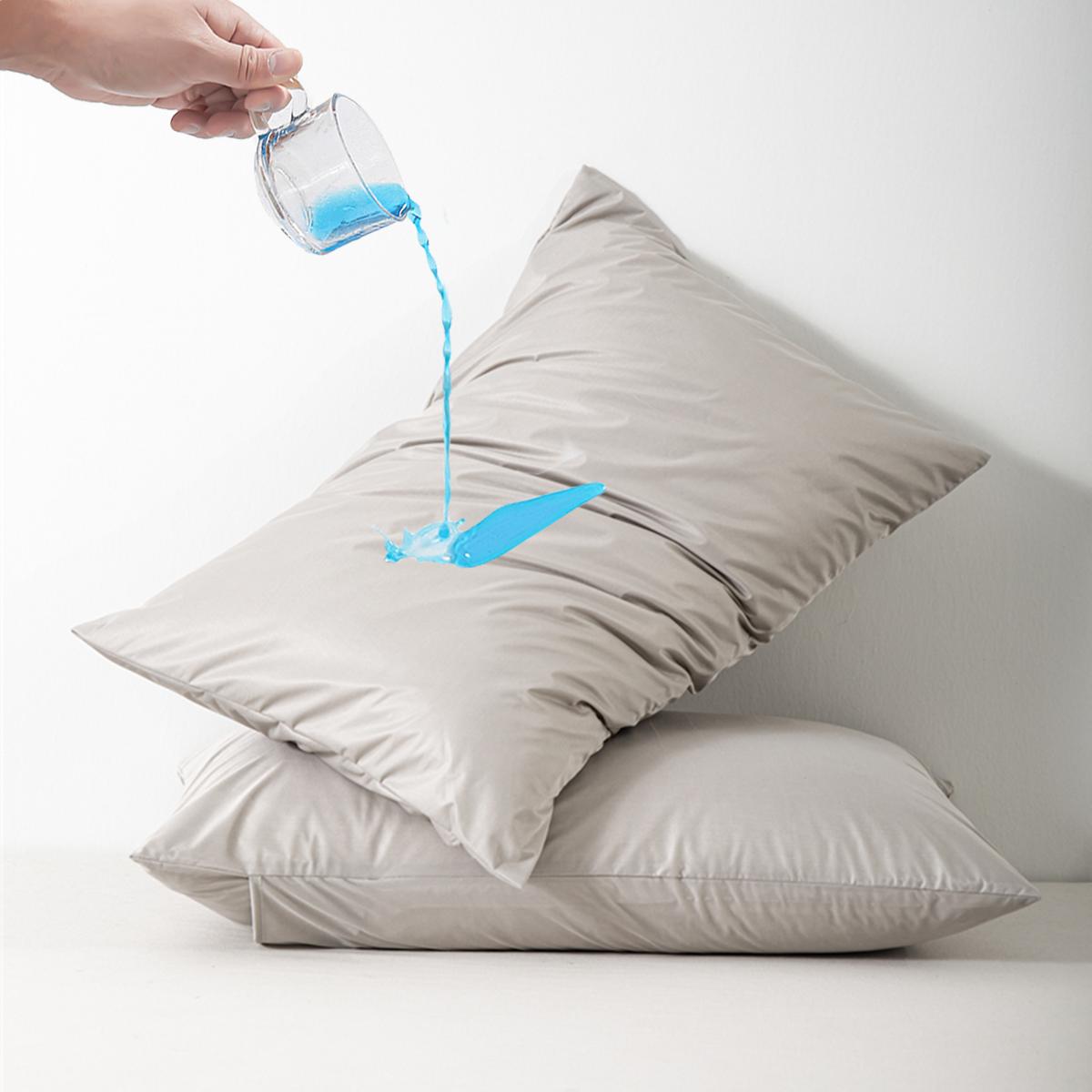 

2 шт. водонепроницаемая наволочка на молнии, маслостойкая вязаная наволочка для кровати, наволочка для сна 51x76cm (20x30inch)