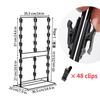 Metal Food Holder Rack With 48 Clamps 3 Layer Design Durable Carbon Steel Storage Unit For Retail Store Household Cooking Area Use