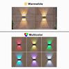 4/6/8LED Multi-Color Solar Wall Lights Up and Down Lighting Solar Outdoor Light Waterproof Solar Fence Light for Yard Garden
