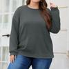 Plus Size Sweatshirt For  Women Oversized Crewneck Long Sleeve Pullover Tops
