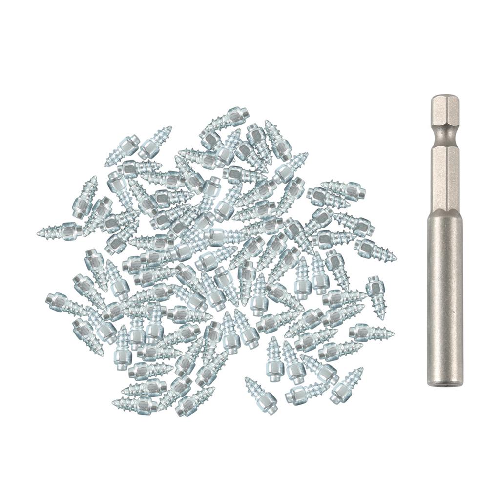 9mm/12mm karbidové šroubové čepy do pneumatik Sněhové hroty protiskluzové/protiskluzové pro auto/sněžný skútr/traktor s montážním nástrojem