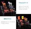 ENN LLC Figure Display, 3-Tier Acrylic Stage with Stand (30cm Wide, 3 Clear Tiers)