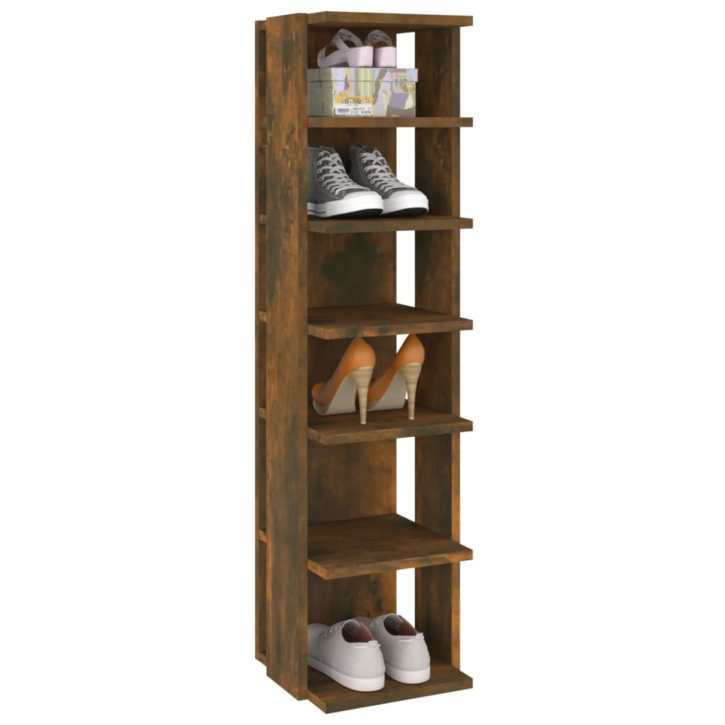 Vidaxl Stojaki Na Buty, 2 Szt., Przydymiony Dąb, 27,5X27X102 Cm