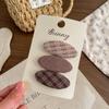 3 Pcs Fabric Plaid Waterdrop Hair Clips Sweet Butterfly Bow Children BB Clips Hair Styling Accessories Forehead Bangs Clip