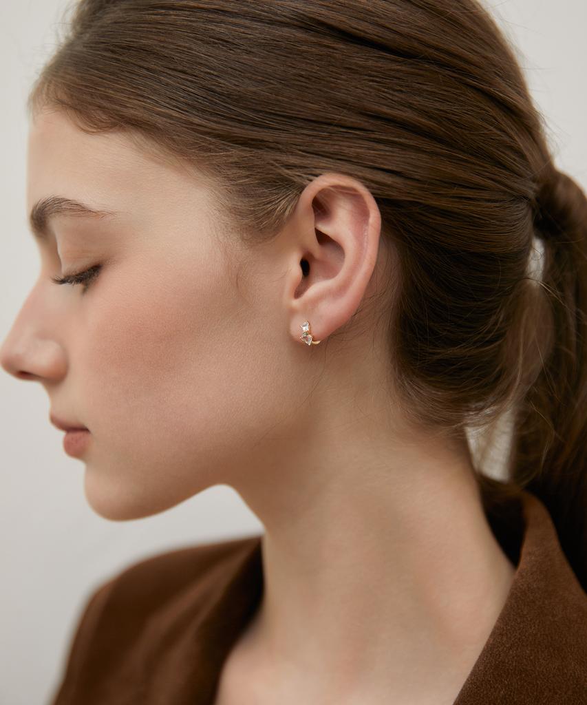 Tatiana (Silver 925) Twinkling Duo Hoop Earrings Ec3151