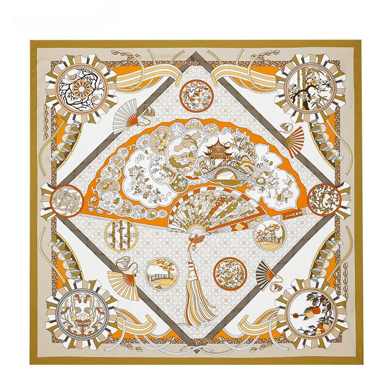Wanshili 88cm Mulberry Silk Square Scarf