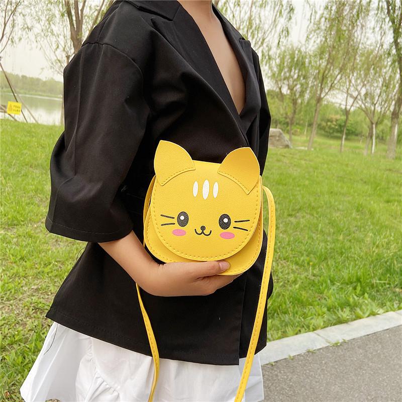 Adorable Mini Cartoon Cat Shoulder Bag For Girls Lightweight Fashionable Design