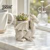Green Plant Flower Pot 3D Printed Dragon Desk Planter Creative with Storage Artistic Versatile Desktop Storage Figurine Decor for Home Office,