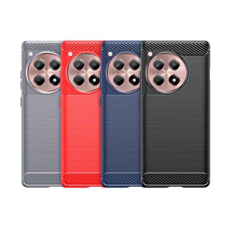 For OnePlus 12R Case Cover Oneplus 12R Capas New Shockproof TPU Phone Bumper Back Soft Silicone Carbon Fibre Fundas Oneplus 12R
