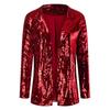 Women's European & American Style Sequined Lapel Cardigan Blazer