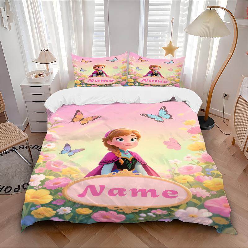 Custom Textile Mermaid Garden Bedding 3 Piece Set HD Print Duvet Cover Pillowcases for Teens Adult Bedroom Decoration