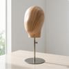 Hairpiece Head with Stand AdjustableHeight Mannequin GrainFinish StandGrain for Hair