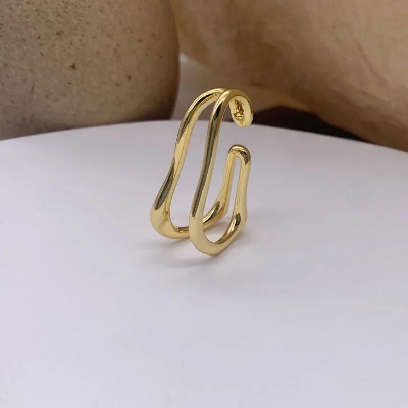 1Pcs Punk Metal Double Layer Ear Cuff Ear Clip for Women No Pierced Geometric Earcuff Ear Wrap Earcuff Clips Jewelry Gifts