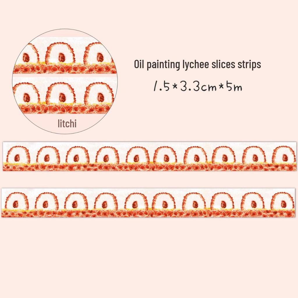 Curly Ring | Fruit Series Pull-out Tape: Dragon Fruit, Lychee & Lime Journaling Paper