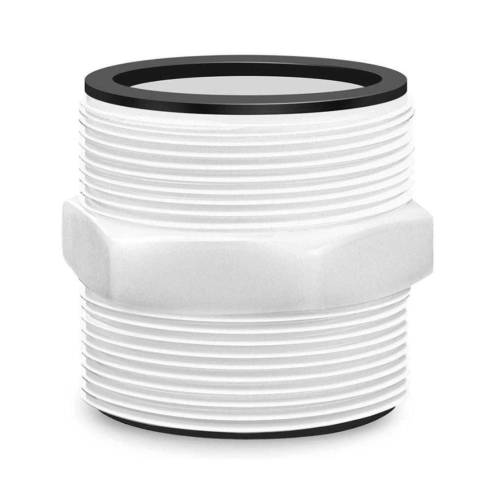 

1.5-Inch Pool Hose Connector Adapter White Dual Outlet Control For Intex