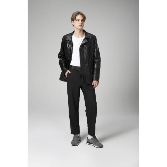 Mens Coat Comfortable Cut Vegetal Genuine Leather Men's Coat