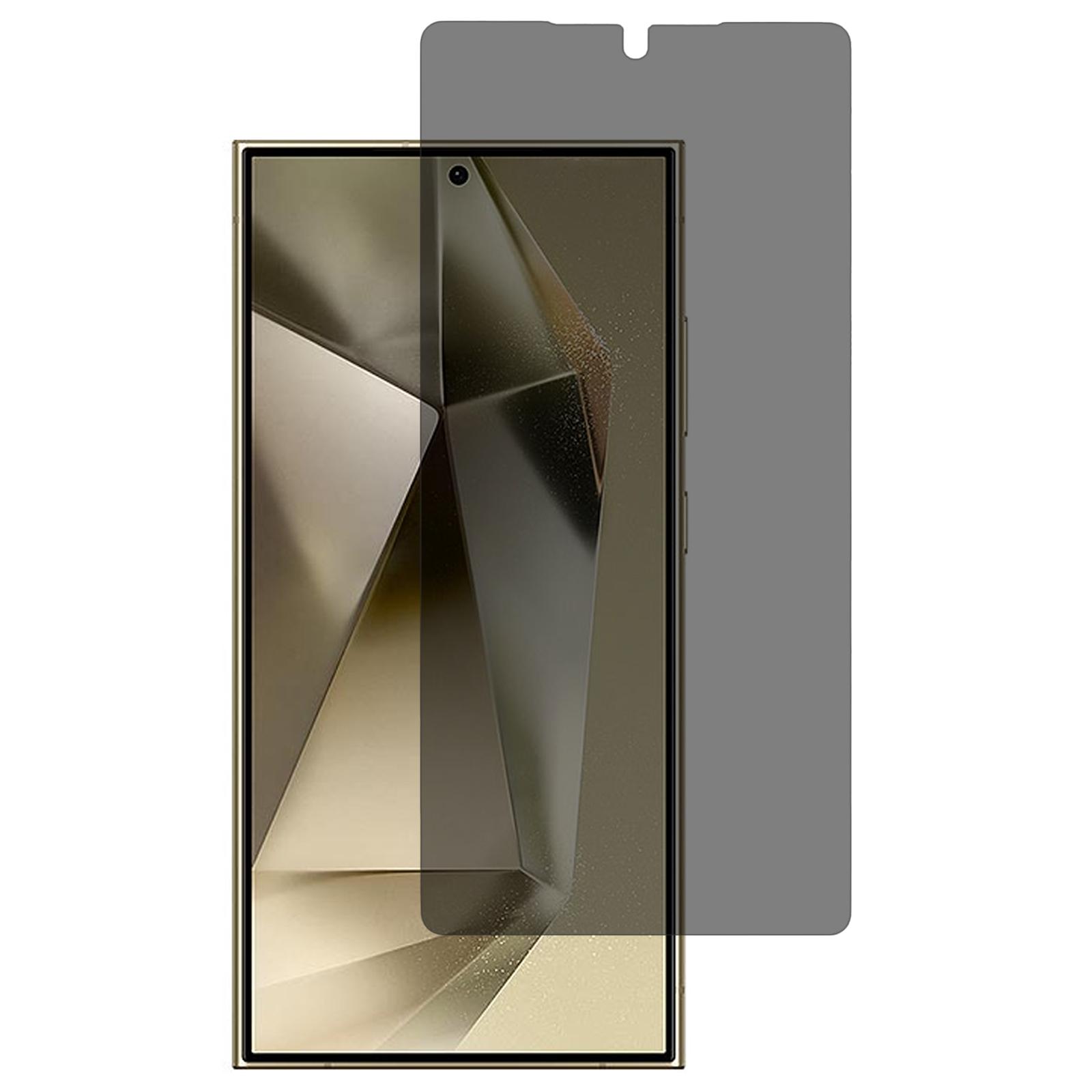 

For Samsung Galaxy S25 Ultra Anti-Spy Screen Protector 2.5D High Aluminum-Silicon Glass Film (Fingerprint Unlock) Type A