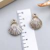 Gold Electroplated Acrylic Conch Pendant Charm for DIY Bracelets and Necklaces