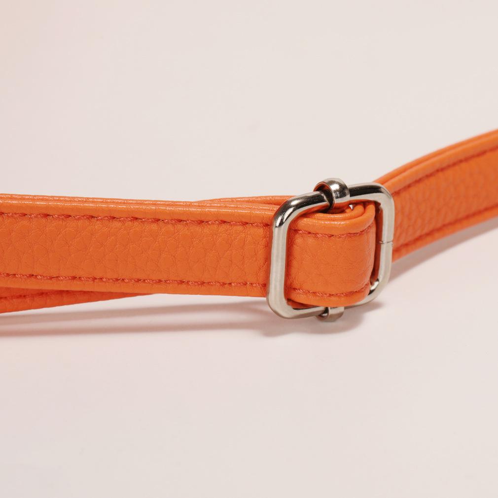 Módní dámská oranžová crossbody taška přes jedno rameno - Ruční čtvercový styl krabičky na oběd v bílé barvě