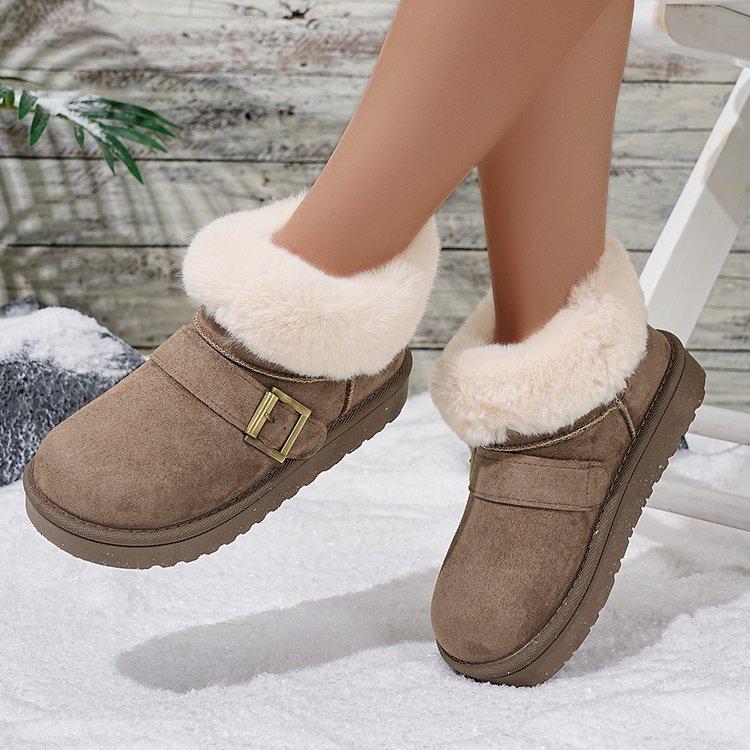 

Искусственный короткий плюш, зимние, до середины икры, круглый носок, низкий каблук(1-3см)Резиновые ботинки с пряжкой и платформенной подошвой 41 хаки