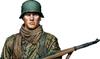 Young Miniatures 1/10 Scale WWII German Waffen-SS Young Infantryman with Rifle Bust Resin Kit YM18101 (Person)