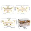 Luxury Ceramic Tableware Set: Rectangular Baking Pan, Casserole Stand, Candle-Heated Soup & Dry Pot