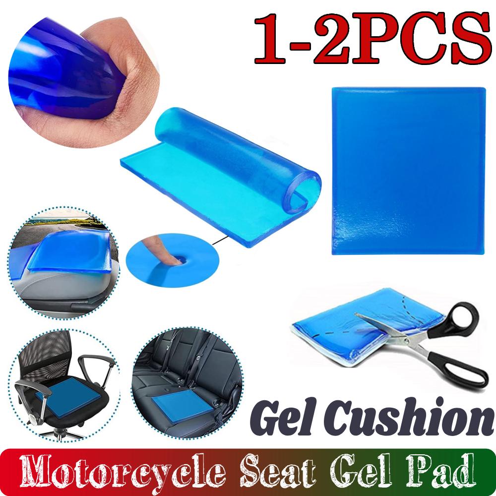 1-2PCS Gel Cushion Ice Cold Sheet Motorcycle Cushion Motorcycle Seat Gel Pad Comfortable Shock Absorption Tool Accessories