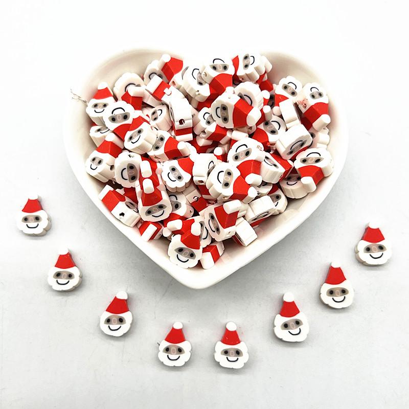 30pcs 10mm Heart Shape Fruit Beads Polymer Clay Beads Spacer Loose Beads for Jewelry Making DIY Bracelet Earring