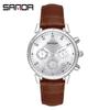 Sanda Men's Fashion Quartz Watch with Date, Three Hands, and Nail Scale