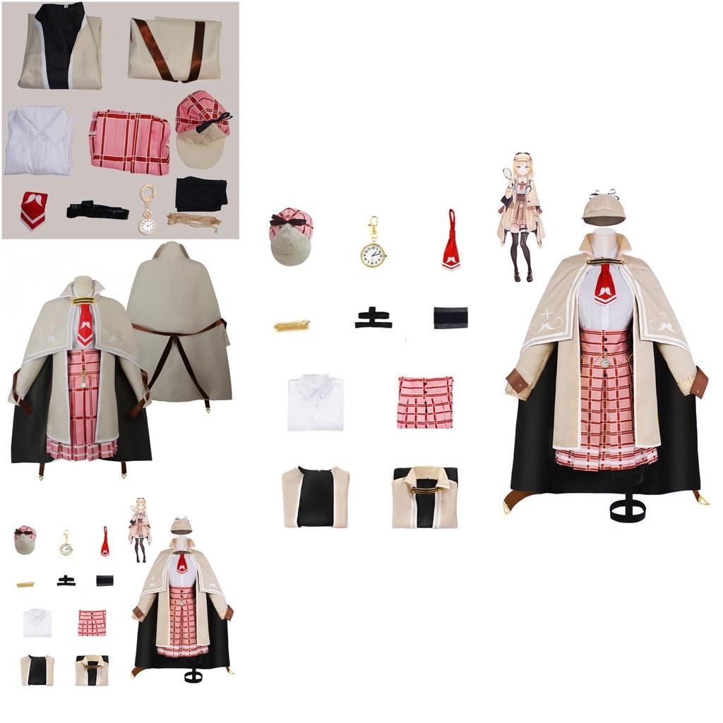 High-quality Polyester Fabric Amelia Watson Vtuber Hololive Cosplay Outfit