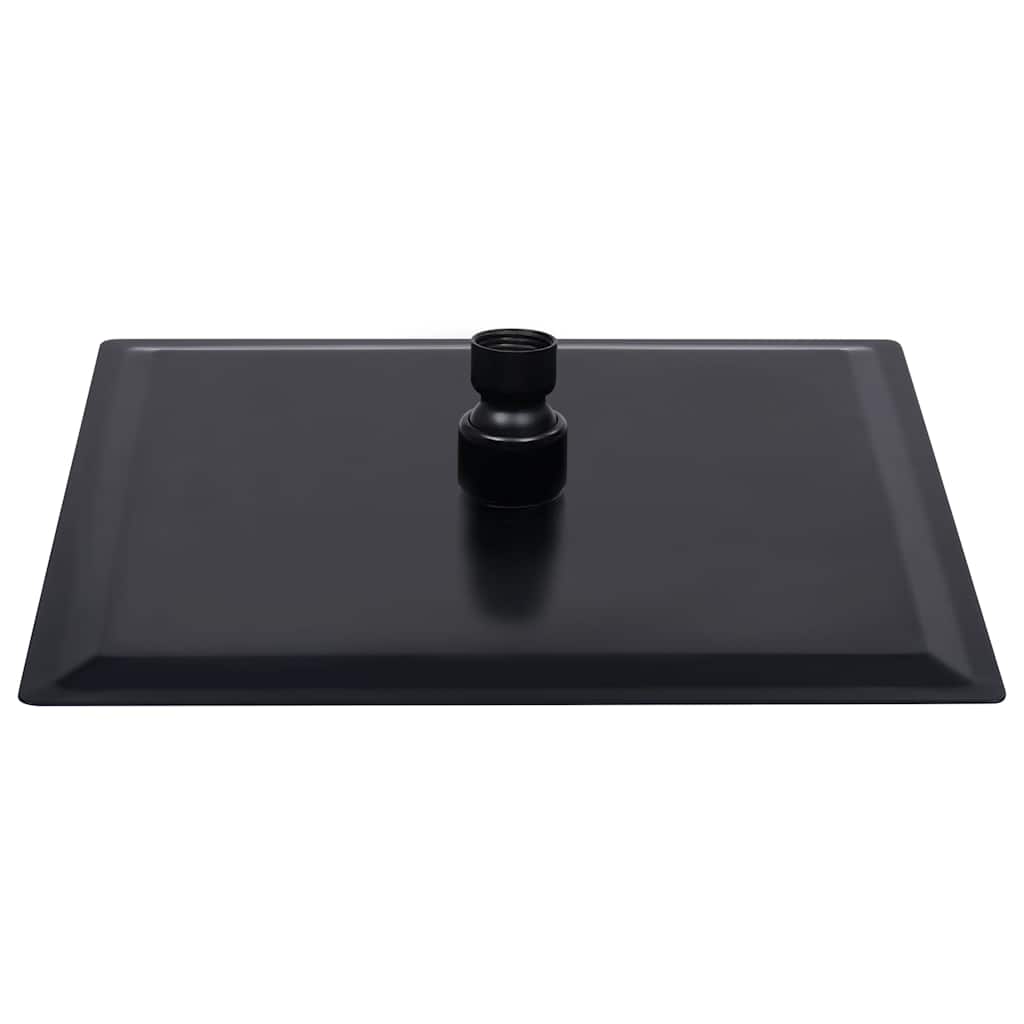 Rain Shower Head Stainless Steel 20x20 Cm Square Black