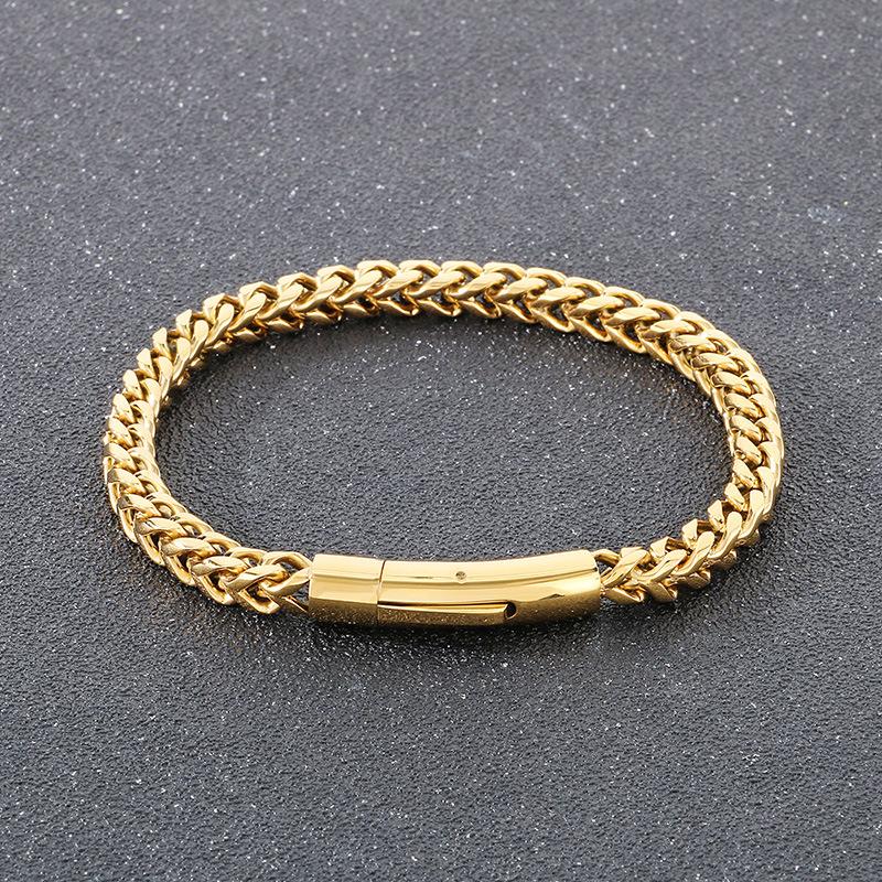 

Модный браслет-цепочка из кости дракона, ретро-мода, простая круглая шлифовка, положительный и отрицательный мужской браслет-цепочка 23CM