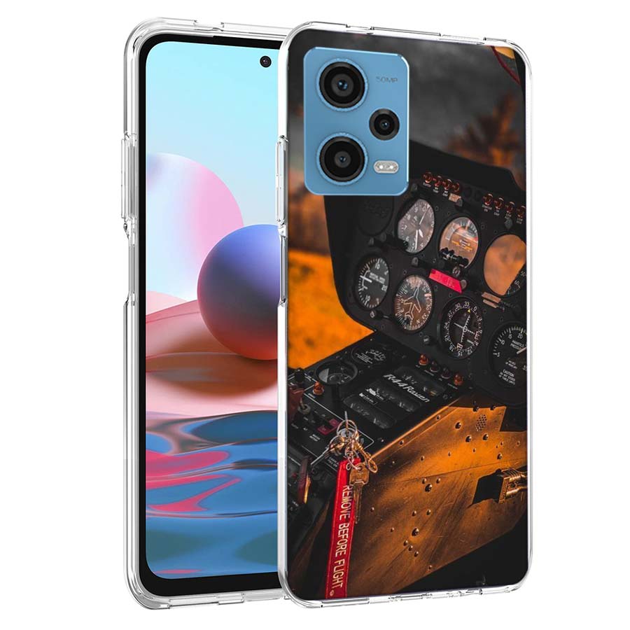 Luksusowe etui na telefon z kokpitem myśliwca helikoptera Dla Redmi Note 13 12 14 15 Pro Plus 13R 11 11T 11E 11S 10 Pro 10S 9 9S Pokrowiec Cell C
