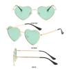 Vintage Fancy Accessories Metal Frame Heart-Shaped Sunglasses Shades 90s Glasses Heart Sun Glasses
