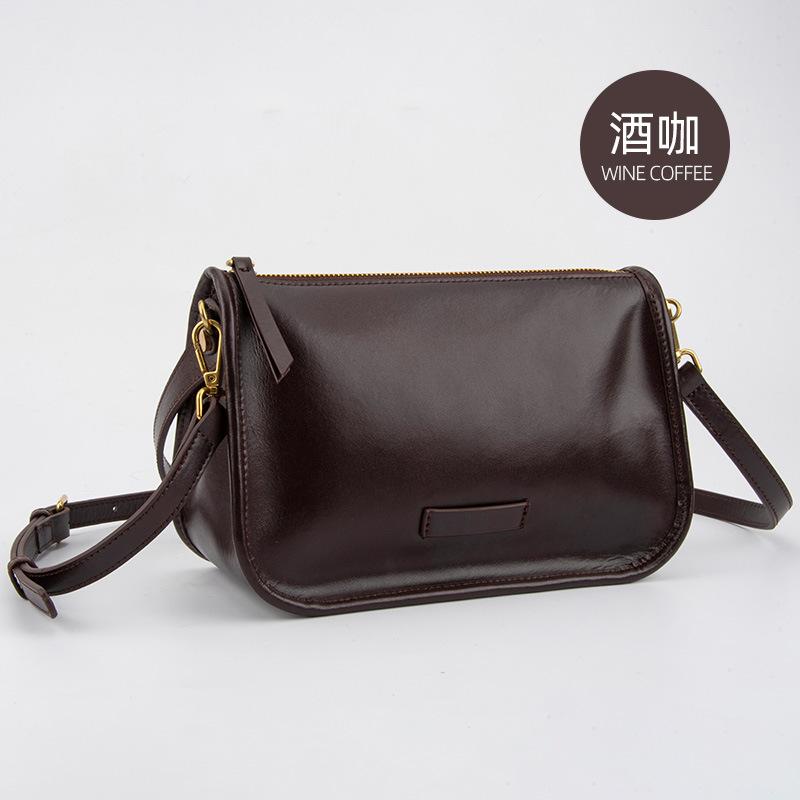New Women's Underarm Bag, Niche Genuine Leather Women's Bag, Top Layer Cowhide Handbag, Shoulder Bag, High-end Trendy Crossbody Bag for Women
