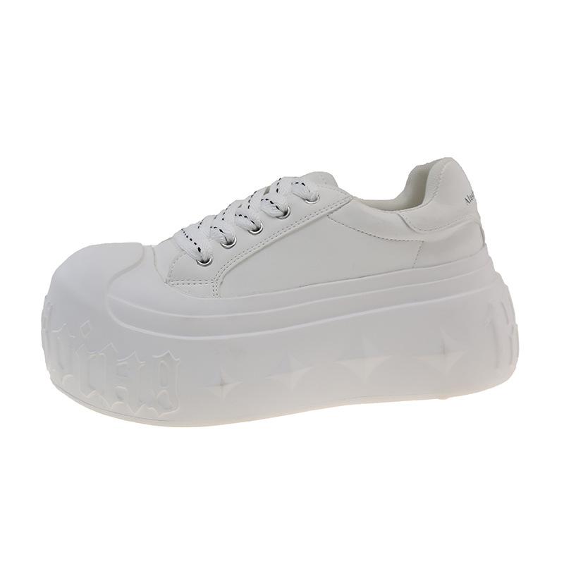 

Кеды женские повседневные на толстой подошве, с большой головой, белые, универсальные, с принтом букв, с небольшой высотой, туфли-хлебушки, универсальные 40 белый