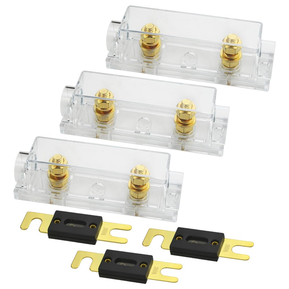 WMYCONGCONG 3 Piece Set ANL Fuse Holder with 30A ANL