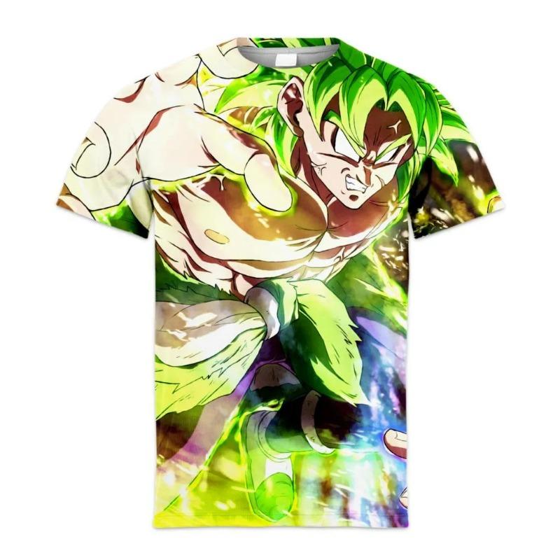 

Dragon Ball Super Broly Super Saiyan Epic Battle 3D Print Anime T Shirt Men Kids Summer Short Sleeve Casual Streetwear Fans Tops S