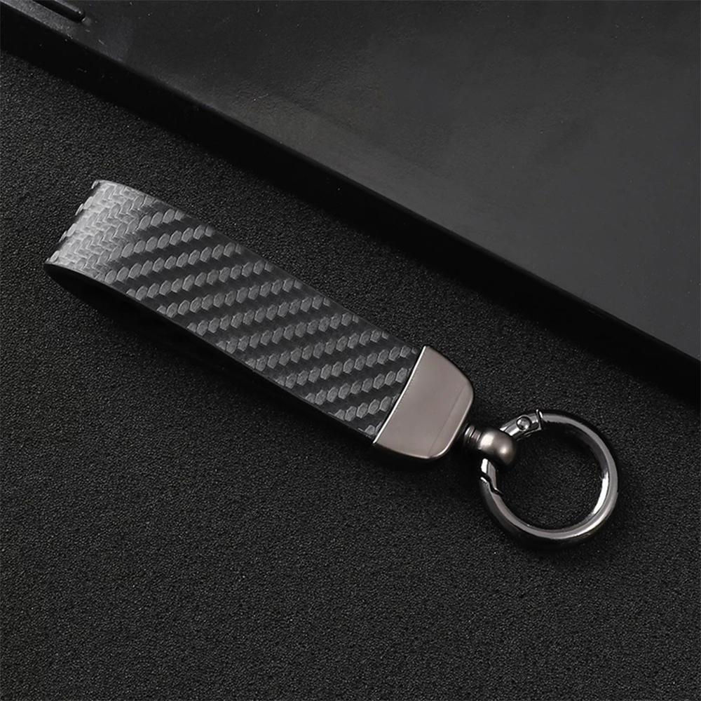 For Mercedes Benz Special Edition A-Class W168 W169 W176 W177 Car KeyChain Carbon Fiber Leather Metal Buckle Keyring Accessories
