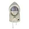 Winter Plüsch Kälteschutz Gesichtsmaske Mütze - Elastischer Kordelzugverschluss, Leichter Warmer Radfahren Ski Outdoor-Sport Pullover, Einfarbige Kapuzenmütze