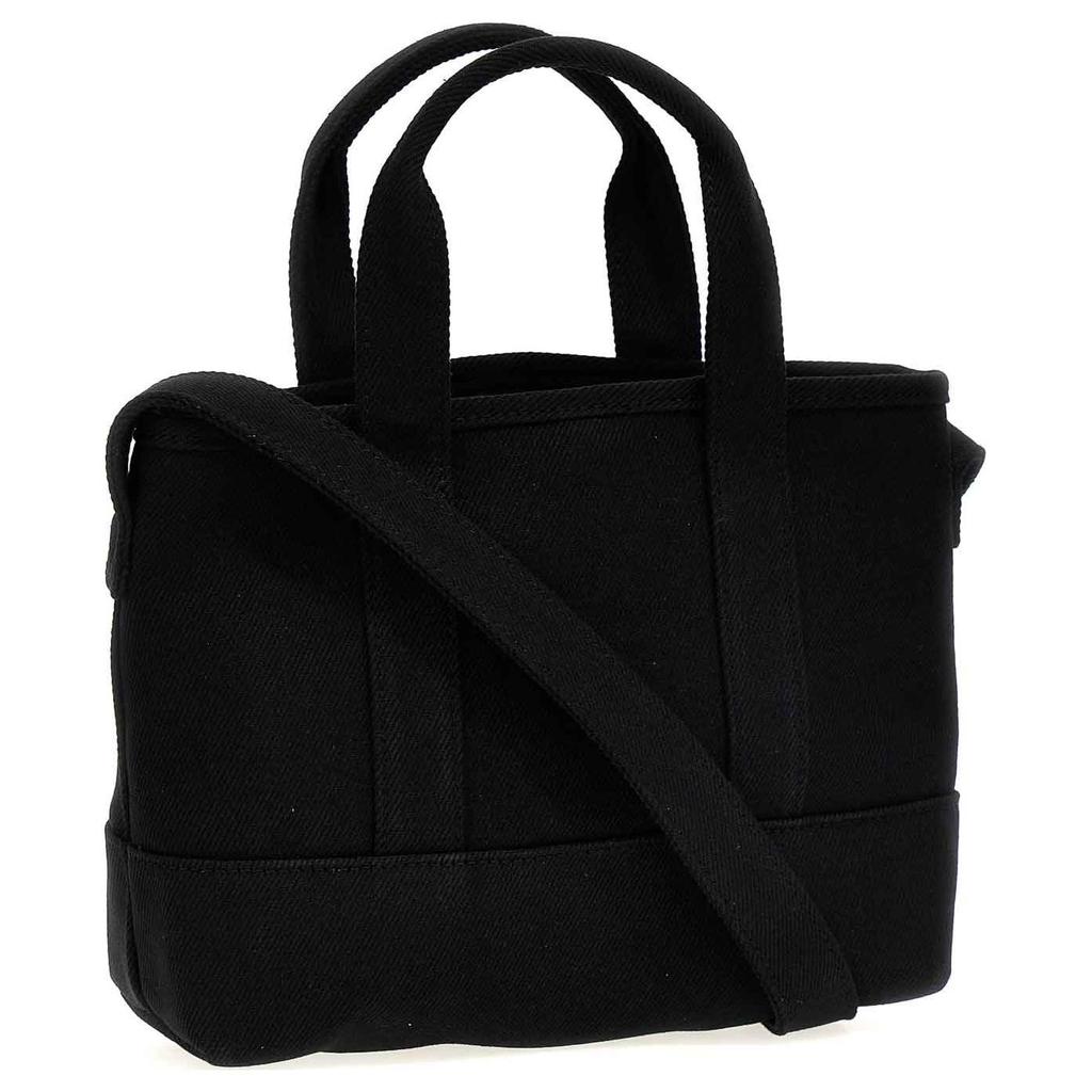 Kenzo Utility Logo Print Cotton Tote Bag Women Tote Bags Black FE68SA910F3699