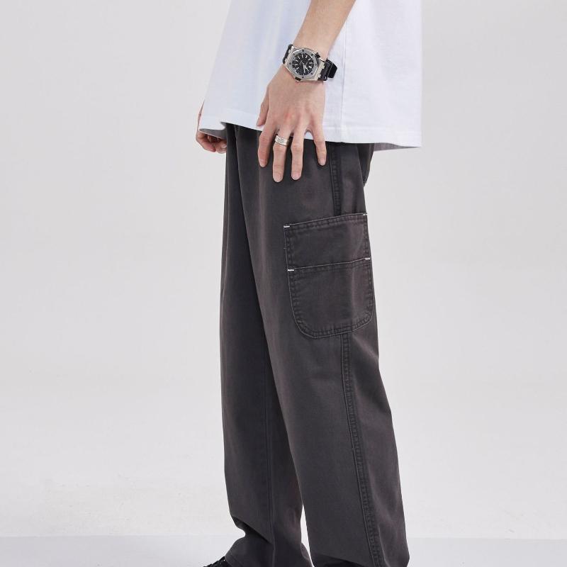 

Рабочие джинсы мужские свободные прямые уличные хлопковые широкие повседневные брюки 3XL