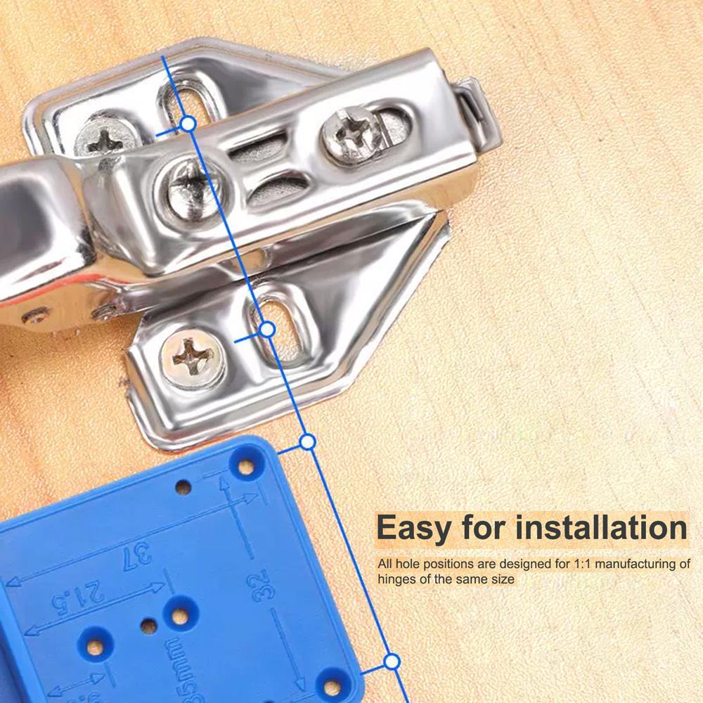 35mm Hinge Drilling Jig, Door Panel Hinge Positioning Template, Woodworking Hinge Drilling and Installation Aid