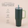 1200ml Double Wall Vacuum Insulated Travel Tumbler With Leakproof Foldable Straw Lid Car Office Outdoor