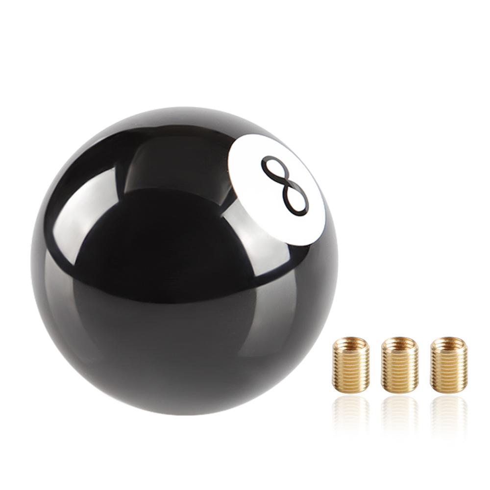 Universal Round Shifter Knob Head Black 8 Ball Racing Acrylic Gear Shift Knob SK-1003-8