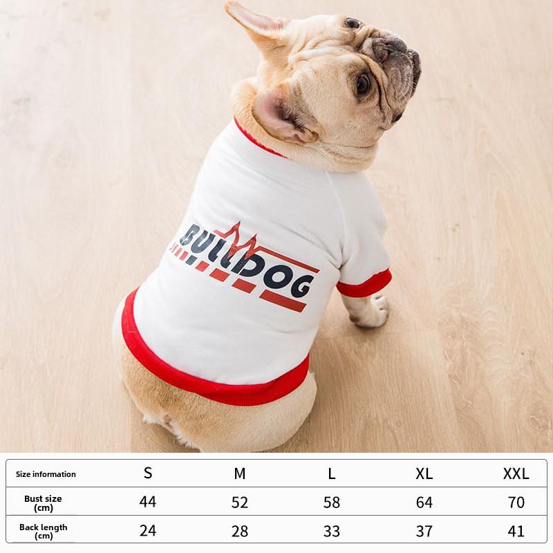Spring and Summer Dog Medium and Small Dog Bullfighting Sweater Thin Breathable Fat Dog Starling Dog Pet Dog Clothes
